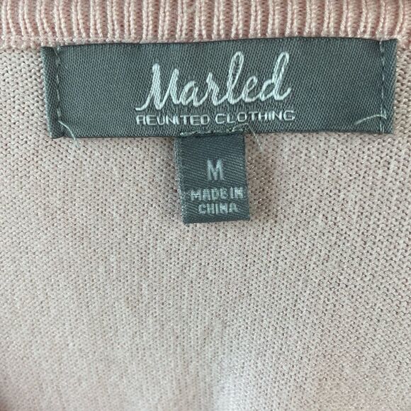 Marled Reunited Credits Pink Button Cardigan Sweater Size M EUC - Picture 7 of 8